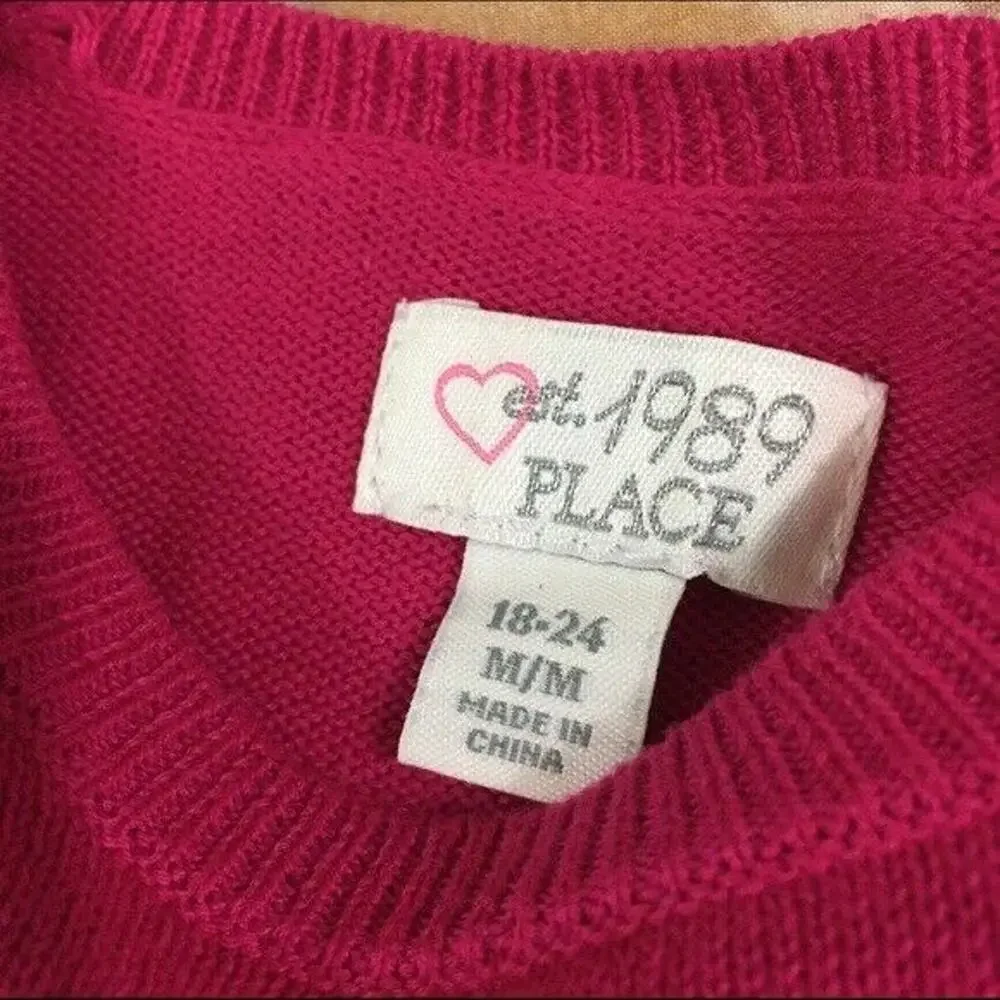 The Children's Place‎ Girls Sweater Size 18-24 Months Pink Wish On A Star NEW